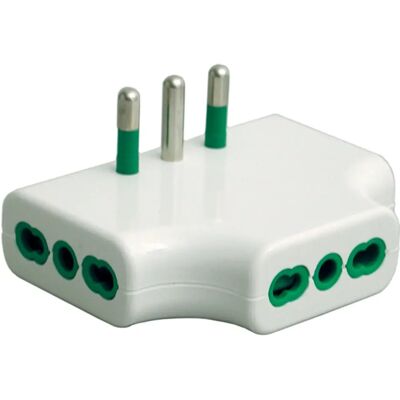 FANTON Adaptateur secteur - Norme italienne 3 prises Blanc FANTON Adaptateur secteur - Norme italienne 3 prises Blanc