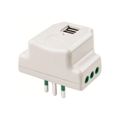FANTON 87800 Netzadapter - Typ L, 3 Anschlüsse, 2 USB, Weiß FANTON 87800 Netzadapter - Typ L, 3 Anschlüsse, 2 USB, Weiß
