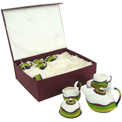 Generic - Juego de té 9pcs - Multicolor - Porcelana - Juego de té Generic - Juego de té 9pcs - Multicolor - Porcelana - Juego de té
