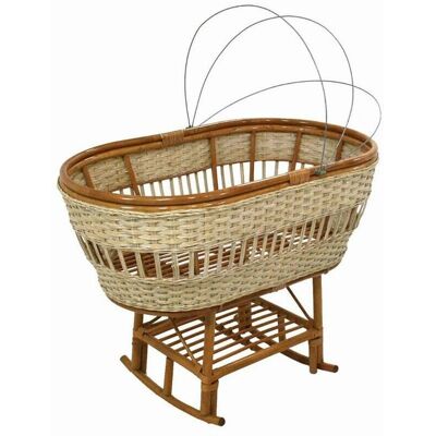 Vacchetti Morgana Honig Babybett - Natur, 100x58 cm, mit Schaukel und Rädern Vacchetti Morgana Honig Babybett - Natur, 100x58 cm, mit Schaukel und Rädern