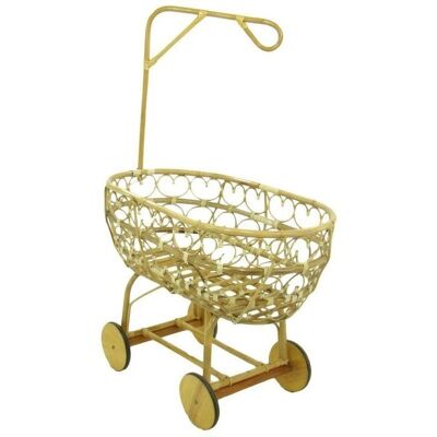 Iperbriko Cuna de mimbre con porta velo - Cuna de bebé Iperbriko Cuna de mimbre con porta velo - Cuna de bebé