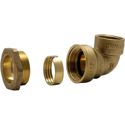 Rain Messing Weiblicher Bogen 25mm - Rohrverbinder Rain Messing Weiblicher Bogen 25mm - Rohrverbinder