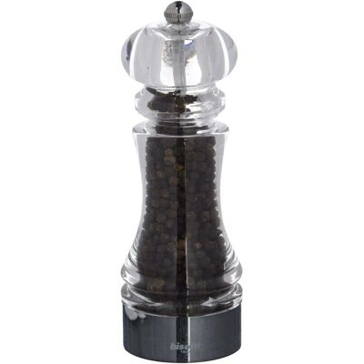 Bisetti Modello Cm17.5H Macina pepe in acrilico trasparente Bisetti Modello Cm17.5H Macina pepe in acrilico trasparente