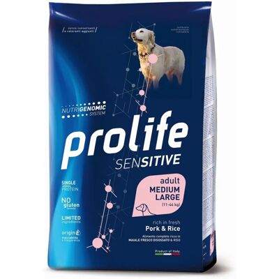 Prolife Sensitive Adult Medium/Large Porc et Riz Nourriture pour Chiens - 10kg - Publicité Prolife Sensitive Adult Medium/Large Porc et Riz Nourriture pour Chiens - 10kg - Publicité