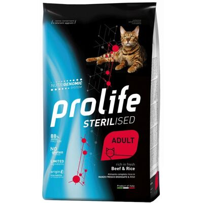 PROLIFE Cibo per gatti sterilizzati adulti manzo e riso PROLIFE Cibo per gatti sterilizzati adulti manzo e riso