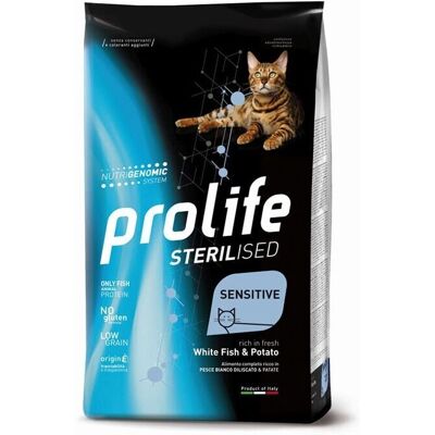 PROLIFE Cibo per Gatti Sterilizzati Sensibili Pesce Bianco e Patate - 1,5kg PROLIFE Cibo per Gatti Sterilizzati Sensibili Pesce Bianco e Patate - 1,5kg
