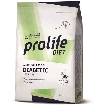 Prolife Cibo Veterinario Diabetico Medio / Grande - 8kg Prolife Cibo Veterinario Diabetico Medio / Grande - 8kg