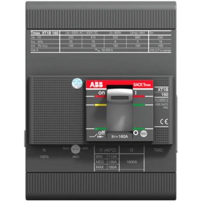 ABB XT1B160 TMD R100 Disjoncteur - Protection d'Installation - Publicité ABB XT1B160 TMD R100 Disjoncteur - Protection d'Installation - Publicité