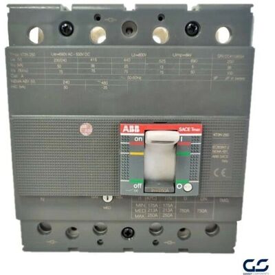 ABB Interruptor Magnetotérmico 250A 4P Tetrabolar - Circuit Breaker ABB Interruptor Magnetotérmico 250A 4P Tetrabolar - Circuit Breaker