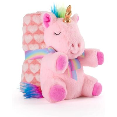 Perletti Urso de Pelúcia Unicórnio Lily com Manta - 22cm Perletti Urso de Pelúcia Unicórnio Lily com Manta - 22cm