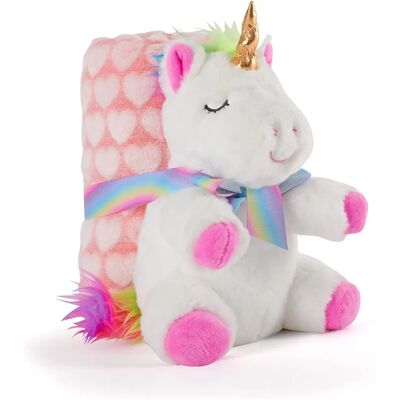 Perletti Tiara Unicórnio Manta e Brinquedo de Pelúcia - Conjunto de Cobertor e Brinquedo Perletti Tiara Unicórnio Manta e Brinquedo de Pelúcia - Conjunto de Cobertor e Brinquedo