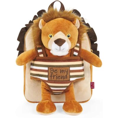Perletti Lenny Lion Brinquedo de pelúcia reversível - Mochila e pelúcia Perletti Lenny Lion Brinquedo de pelúcia reversível - Mochila e pelúcia