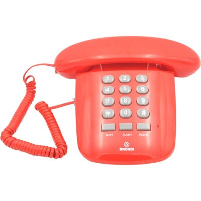 Brondi SOLE Rotes Retro-Telefon - Telefon Brondi SOLE Rotes Retro-Telefon - Telefon