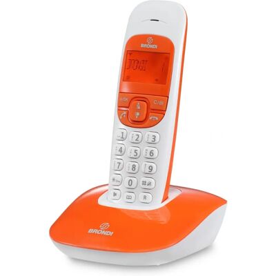 Brondi Nice DECT-Telefon - Anruferkennung, Orange, Weiß Brondi Nice DECT-Telefon - Anruferkennung, Orange, Weiß