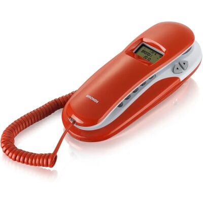 Brondi Kenoby CID - Analoges Telefon mit Anrufer-ID - Rot, Weiß Brondi Kenoby CID - Analoges Telefon mit Anrufer-ID - Rot, Weiß