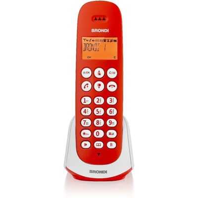 Brondi Adara - Schnurloses Telefon - Anrufer-ID - Rot, Weiß Brondi Adara - Schnurloses Telefon - Anrufer-ID - Rot, Weiß