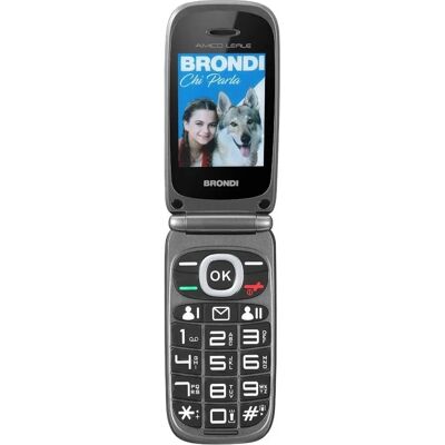 Brondi Leale 2.4 Téléphone à clapet - Facile pour seniors - Publicité Brondi Leale 2.4 Téléphone à clapet - Facile pour seniors - Publicité