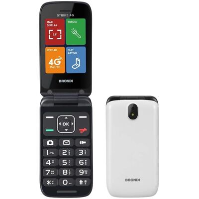 Brondi Strike 4g Διπλή Κάρτα SIM Flip Τηλέφωνο 2,8'' - Κινητό Τηλέφωνο Brondi Strike 4g Διπλή Κάρτα SIM Flip Τηλέφωνο 2,8'' - Κινητό Τηλέφωνο