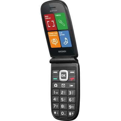 Brondi Raptor Téléphone senior à clapet Dual SIM - Téléphone - Publicité Brondi Raptor Téléphone senior à clapet Dual SIM - Téléphone - Publicité