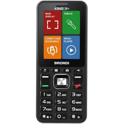 Brondi King 2+ Telefono Senior - Dual SIM - Schermo LCD 2,4" Brondi King 2+ Telefono Senior - Dual SIM - Schermo LCD 2,4"