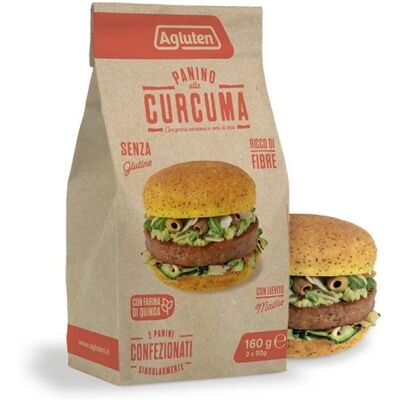 Nove Alpi Srl Panino senza glutine alla curcuma - 160g Nove Alpi Srl Panino senza glutine alla curcuma - 160g