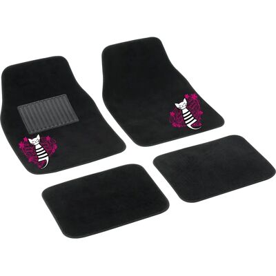 Tapis de voiture Bottari My Sweet Kitty - Broderie Cœur & Chat - Publicité Tapis de voiture Bottari My Sweet Kitty - Broderie Cœur & Chat - Publicité