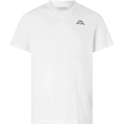 T-shirt Kappa Cafers Blanc Ajusté Col Rond - T-shirt - Publicité T-shirt Kappa Cafers Blanc Ajusté Col Rond - T-shirt - Publicité