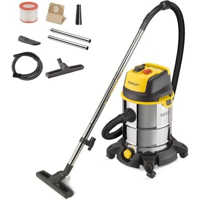 Stanley SXVC30XTDE - Amarelo/Preto - Aspirador de oficina Stanley SXVC30XTDE - Amarelo/Preto - Aspirador de oficina