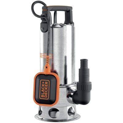 Black & Decker Stalowa pompa zanurzeniowa - 1100W, 16500L/h, 10,5m wysokość Black & Decker Stalowa pompa zanurzeniowa - 1100W, 16500L/h, 10,5m wysokość