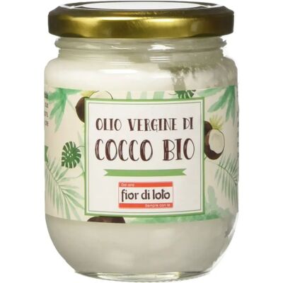 Olio di Cocco Vergine Biologico Fior di Loto - 180g - Cucinare & Forno Olio di Cocco Vergine Biologico Fior di Loto - 180g - Cucinare & Forno