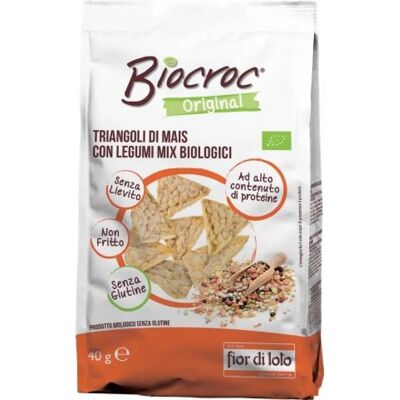 Triangoli di Mais Biologici con Legumi - 40g Snack Triangoli di Mais Biologici con Legumi - 40g Snack