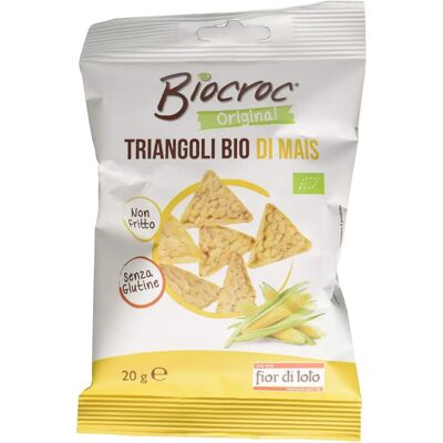 Fior di Loto Biocroc Triangoli - Snack di Mais Bio 20g Fior di Loto Biocroc Triangoli - Snack di Mais Bio 20g