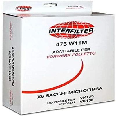 Hoover VK135 VK136 - Vit - Dammsugarpåse Hoover VK135 VK136 - Vit - Dammsugarpåse