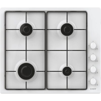 Candy CHW640WLW - Blanc - Plaque de cuisson à gaz Candy CHW640WLW - Blanc - Plaque de cuisson à gaz