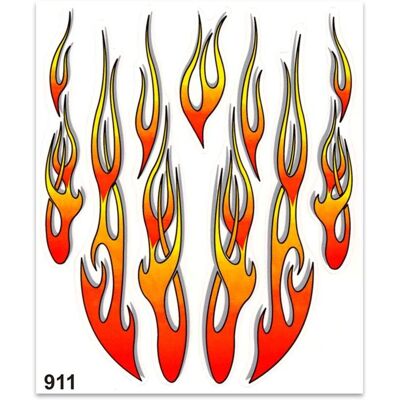 4R Quattroerre.it 911 Autocollant Flammes - Autocollant 4R Quattroerre.it 911 Autocollant Flammes - Autocollant