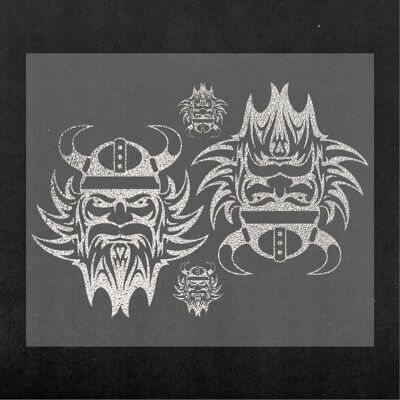 4R QUATTROERRE.IT Maxi Viking Decal - Silver - 50x35cm 4R QUATTROERRE.IT Maxi Viking Decal - Silver - 50x35cm