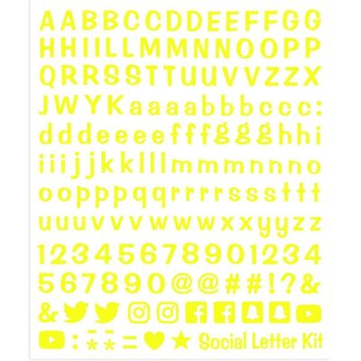 Neongult Self-adhesive letters, numbers, symbols - Social Media Kit Neongult Self-adhesive letters, numbers, symbols - Social Media Kit