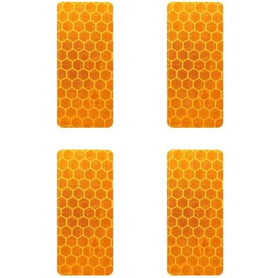 4R Quattroerre.it 5555 Adesivi Riflettenti - Arancione, Rettangolo, 4 pezzi 4R Quattroerre.it 5555 Adesivi Riflettenti - Arancione, Rettangolo, 4 pezzi