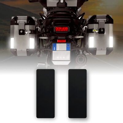 4R Quattroerre.it 5761 Reflecterende Stickers - Zwart - 5x10cm - Verpakking van 2 4R Quattroerre.it 5761 Reflecterende Stickers - Zwart - 5x10cm - Verpakking van 2