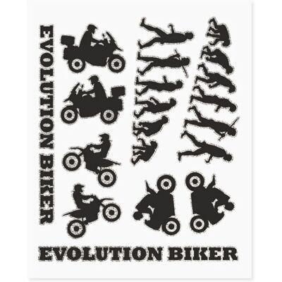Evolution - Evolution Biker - 20x24 cm - Sticker-Set Evolution - Evolution Biker - 20x24 cm - Sticker-Set