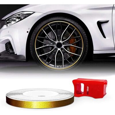4R QUATTROERRE.IT Bande Adhesive pour Jantes - Or - 5mm x 6m - Bande de Roue 4R QUATTROERRE.IT Bande Adhesive pour Jantes - Or - 5mm x 6m - Bande de Roue