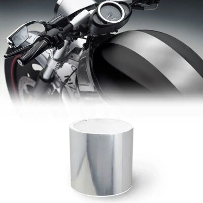 Chroom Race Tape - 100 mm x 2 m voor Motorfietsen Chroom Race Tape - 100 mm x 2 m voor Motorfietsen