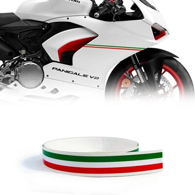 4R Quattroerre.it 10685 Rayure de Course Tricolore - Autocollant moto 4R Quattroerre.it 10685 Rayure de Course Tricolore - Autocollant moto