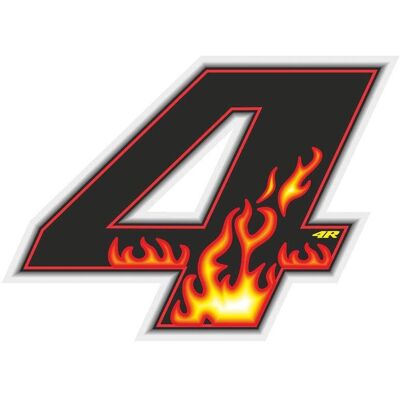 Unbranded Number 4 Flame - Flames - 100 x 130 mm Sticker Unbranded Number 4 Flame - Flames - 100 x 130 mm Sticker