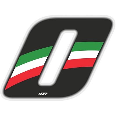 Unknown - ItalianFlag Motorcycle Sticker - svart - 100x130 mm - klistermärke Unknown - ItalianFlag Motorcycle Sticker - svart - 100x130 mm - klistermärke