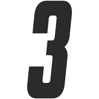 Generic - Korslim-3 - Svart - H15cm - Sticker Generic - Korslim-3 - Svart - H15cm - Sticker