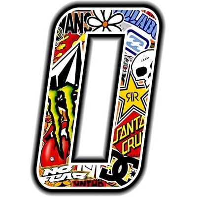 Sticker Bomb - Number 0 - 10 x 7,5 cm - Adesivo Sticker Bomb - Number 0 - 10 x 7,5 cm - Adesivo