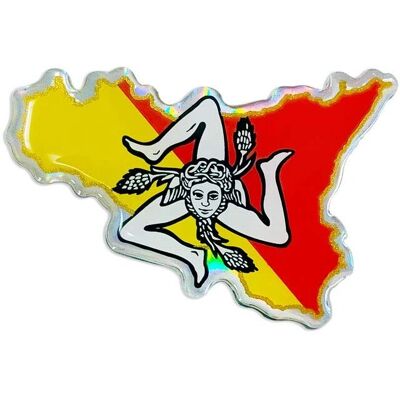 Adesivo 3D Trinacria da Sicília - Sticker Adesivo 3D Trinacria da Sicília - Sticker