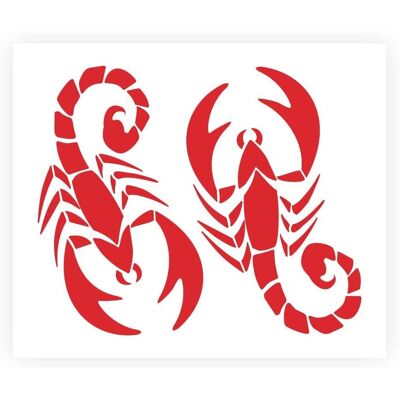 Quattroerre 15751 Autosticker - Schorpioen, Rood - 10x12cm Quattroerre 15751 Autosticker - Schorpioen, Rood - 10x12cm