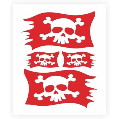 Unknown - Pirate Flag Cut Sticker - Rosso Unknown - Pirate Flag Cut Sticker - Rosso